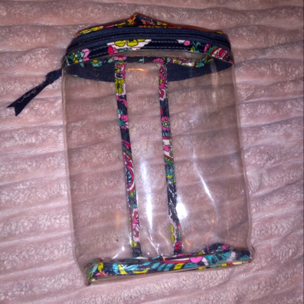 💚💙💜Vera Bradley Clear Paisley Travel Cosmetic Liquids Bag